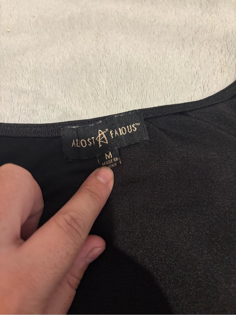 Ina Black Long-Sleeve Ruched Drawstring Top - Picture 2 of 4